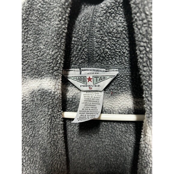 Hard Tail Open Front Cardigan Sweater Duster Fleece Cozy Gray Tie Dye Small - Picture 2 of 7